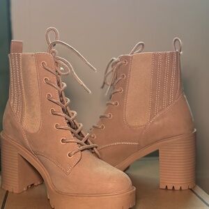 Mia heeled combat boots